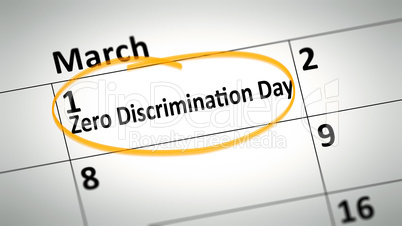 Zero Discrimination Day first of March