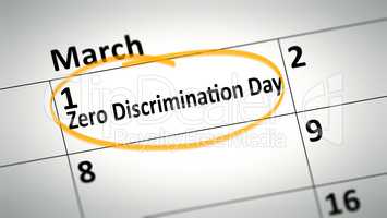 Zero Discrimination Day first of March
