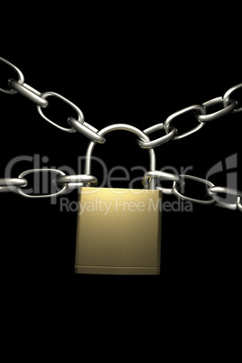 lock with four chains