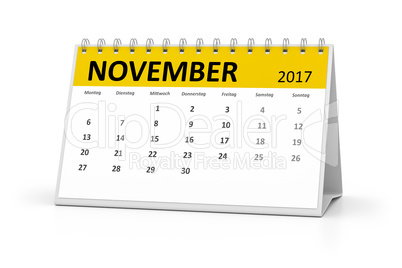 german language table calendar 2017 november