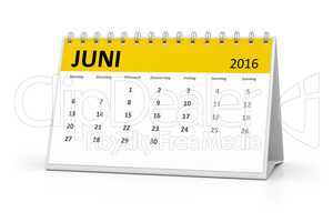 german language table calendar 2016 june