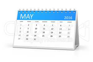 blue table calendar 2016 may