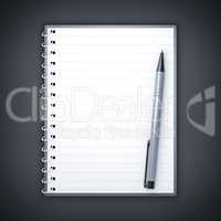 notepad and ballpen
