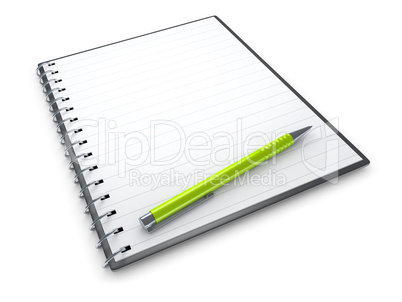 notepad and ballpen