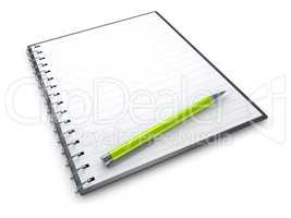 notepad and ballpen