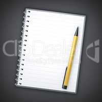 notepad and ballpen