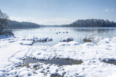 Osterseen witner scenery