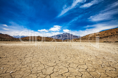 Dry Dhankar lake India