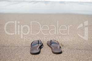Flip flops on beach