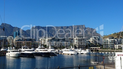 Blick auf den Tafelberg, Waterfront - Südafrika