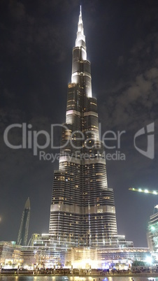 Burj Khalifa in der Nacht