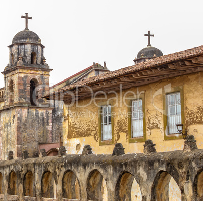 Old Catholic church in Patzcuaro Michoacan Mexico