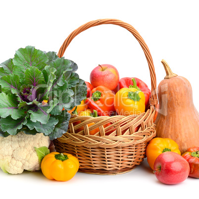 Fruits and vegetables in basket