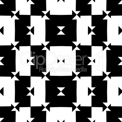 Black and White Seamless Check Pattern