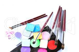 Set of cosmetic products for professional makeup