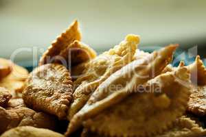 Image of tasty fried meat pasties, close-up