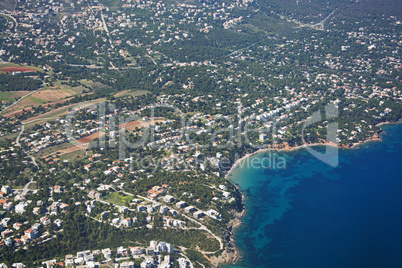 Landeanflug auf Athen, Griechenland