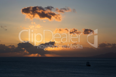 Sonnenaufgang auf Santorin, Griechenland