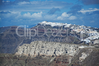 Landschaft auf Santorin, Griechenland