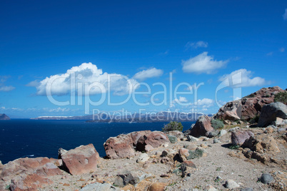 Landschaft auf Santorin, Griechenland