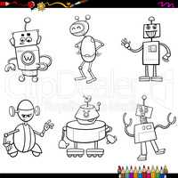 robot characters coloring book