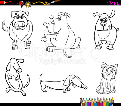 dog characters coloring book