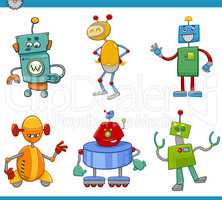 cartoon robot characters set