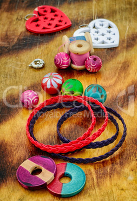 Colorful beads for bracelet