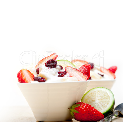 fruit and yogurt salad healthy breakfast