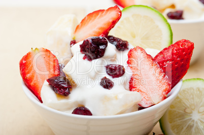 fruit and yogurt salad healthy breakfast