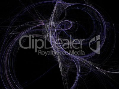 image of one Digital Fractal on Black Color