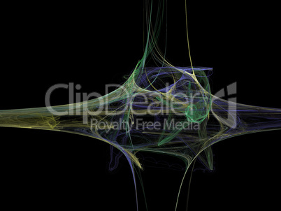 image of one Digital Fractal on Black Color