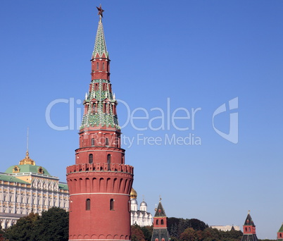 Kremlin tower on sky background