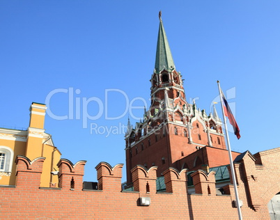 Kremlin tower on sky background