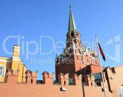 Kremlin tower on sky background