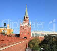 Kremlin tower on sky background