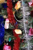 toys on green christmas fir