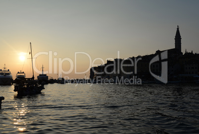 Boot bei Rovinj, abneds