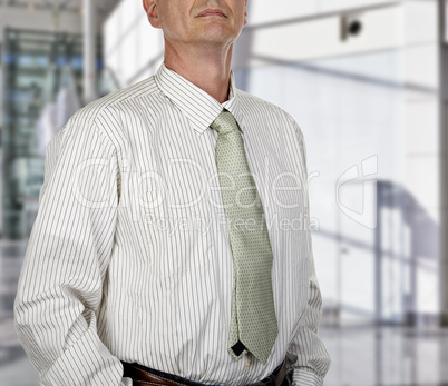 Businessman with white shirt and tie