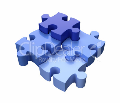 Jigsaw Puzzle Pieces Blue