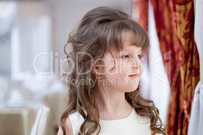 Image of beautiful dark-haired little fashionista
