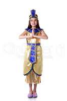 Lovely young girl posing in Cleopatra costume