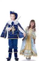 Image of brave musketeer and charming Cinderella