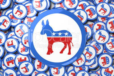 Composite image of donkey badge
