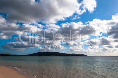 landscape of mugoni beach sardinia