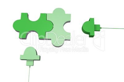 Green usb jigsaw