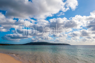 landscape of mugoni beach sardinia