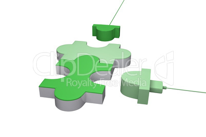 Green usb jigsaw