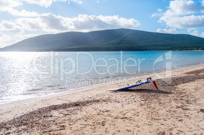 landscape of mugoni beach sardinia