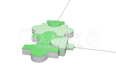 Green usb jigsaw